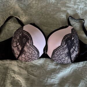 Victoria's Secret Black and White Lace Bra